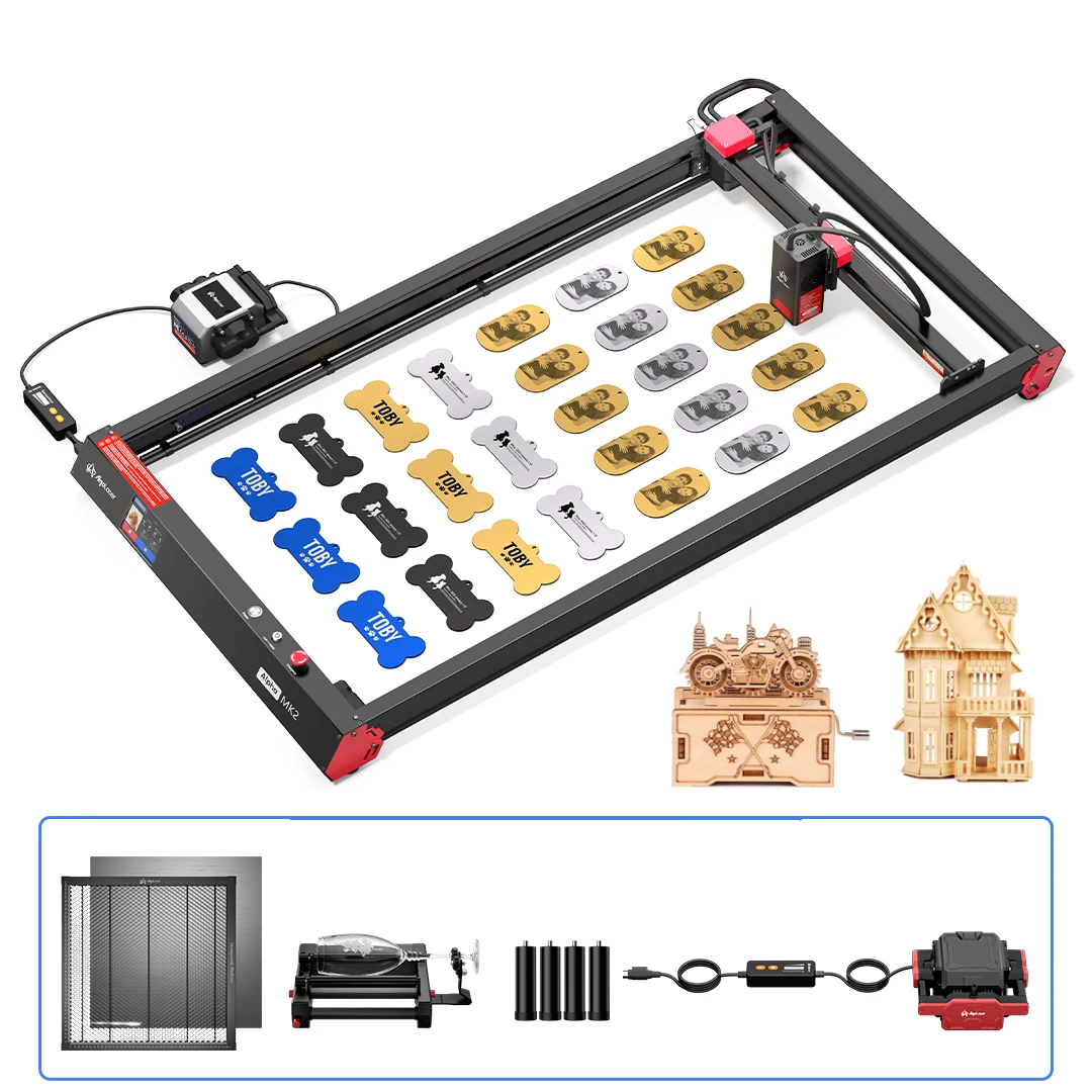 

Algolaser Alpha MK2 20W Laser Engraver Cutter for Toch Screen Offline Wifi 40*85/40*41cm Table CNC Metal Wood Engraving Machine