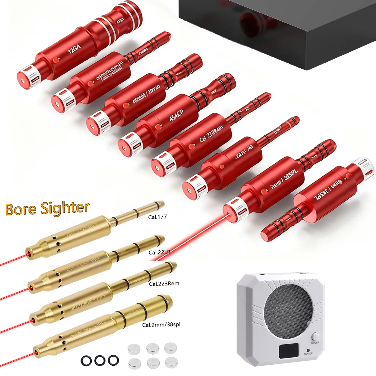 

Dual-purpose Dry Fire Trainer Bullets 9mm 38SPL 22LR 12GA 7.62X39mm Controlled Laser Shooting Laser Training Bullet Bore Sight