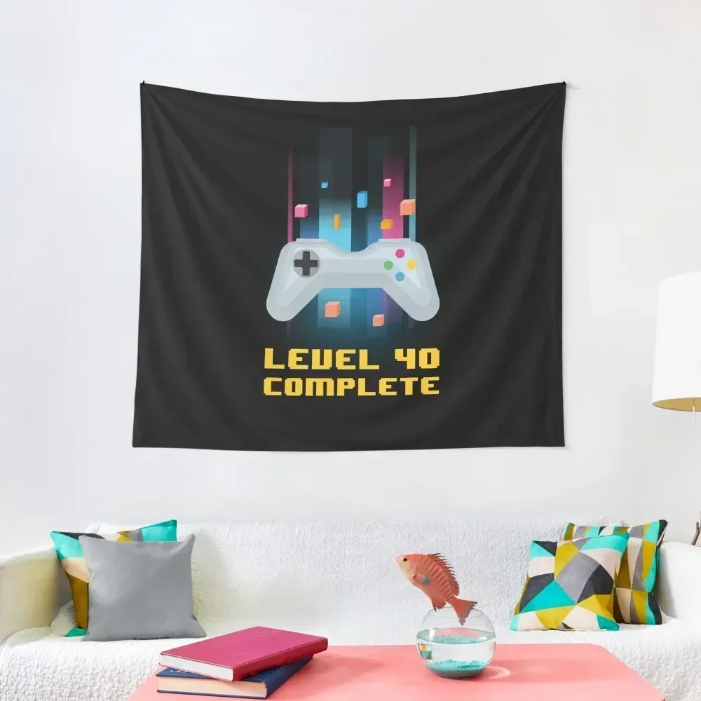 

Level 40 Complete Fourtieth Birthday Gift Tapestry Room Decoration Korean Style Home Decor Aesthetic Wall Decor Tapestry