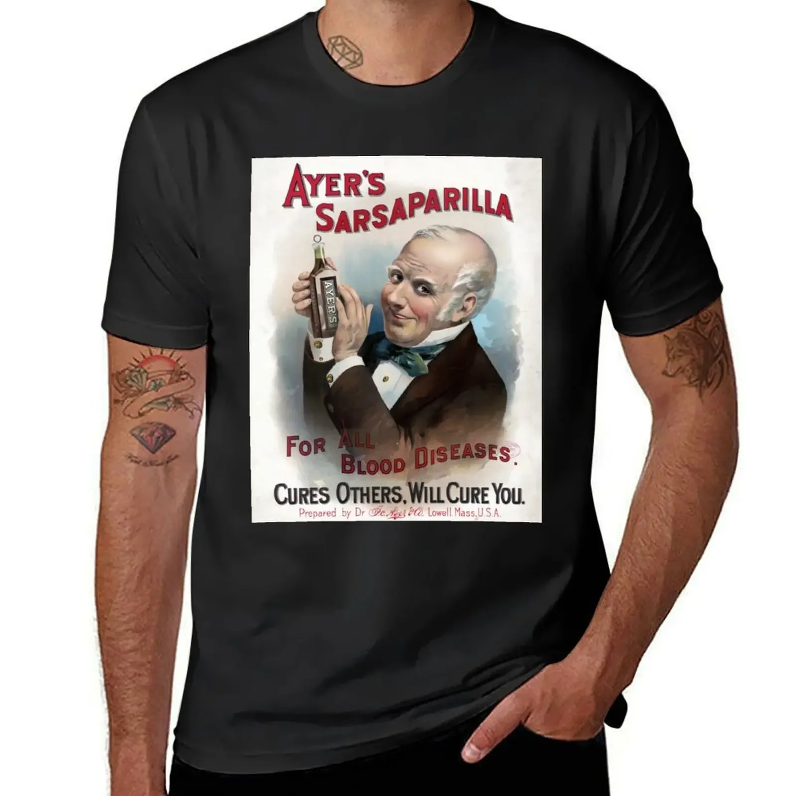 Ayer's Sarsaparilla. New York, 1891 T-Shirt funny costumes basketball graphic tees Men's t-shirts