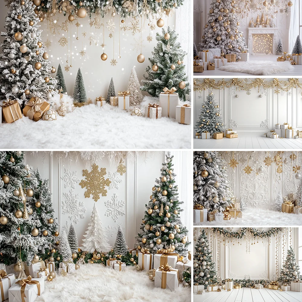 

Photography Background Merry Christmas Indoor Window Front Door Xmas Kids Family Portrait Decor Backdrop Photo Studio