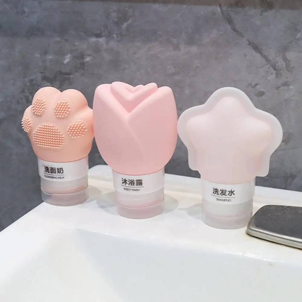 حاوية شامبو، حاويات ضغط مفيدة، زجاجة قابلة لإعادة الملء، زجاجات سفر محمولة، صندوق من السيليكون، علبة مستحضرات التجميل، صندوق ملون