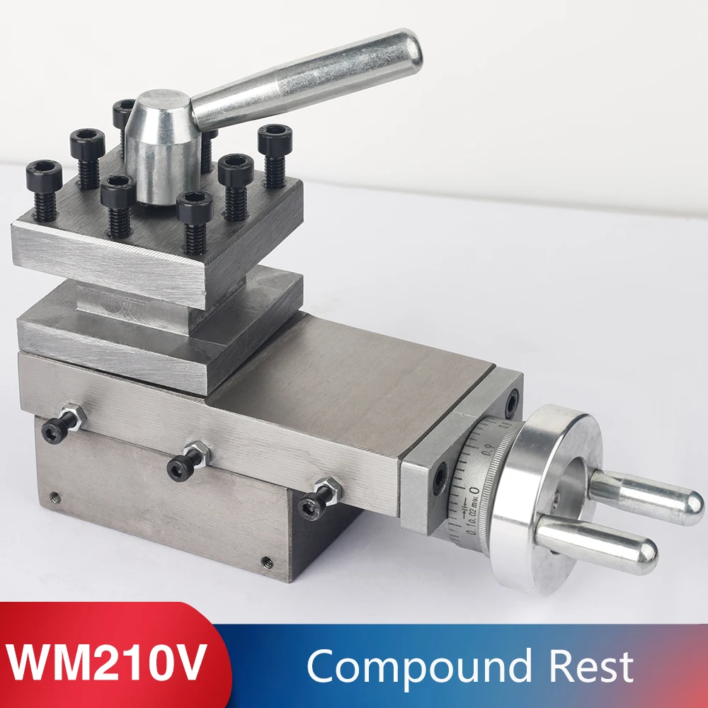 Lathe Turning Tool Holder Machine Tool Slide Slide Rest Compound Rest Assembly For WM210V-208A BHC210 HS210 JY210V CTC210