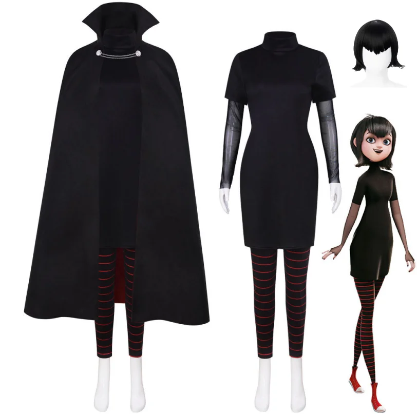 

Anime Mavis Dracula Cosplay Costumes Mask Wig Hotel Transylvania Role Play Halloween Carnival Party Outfit For Children Women