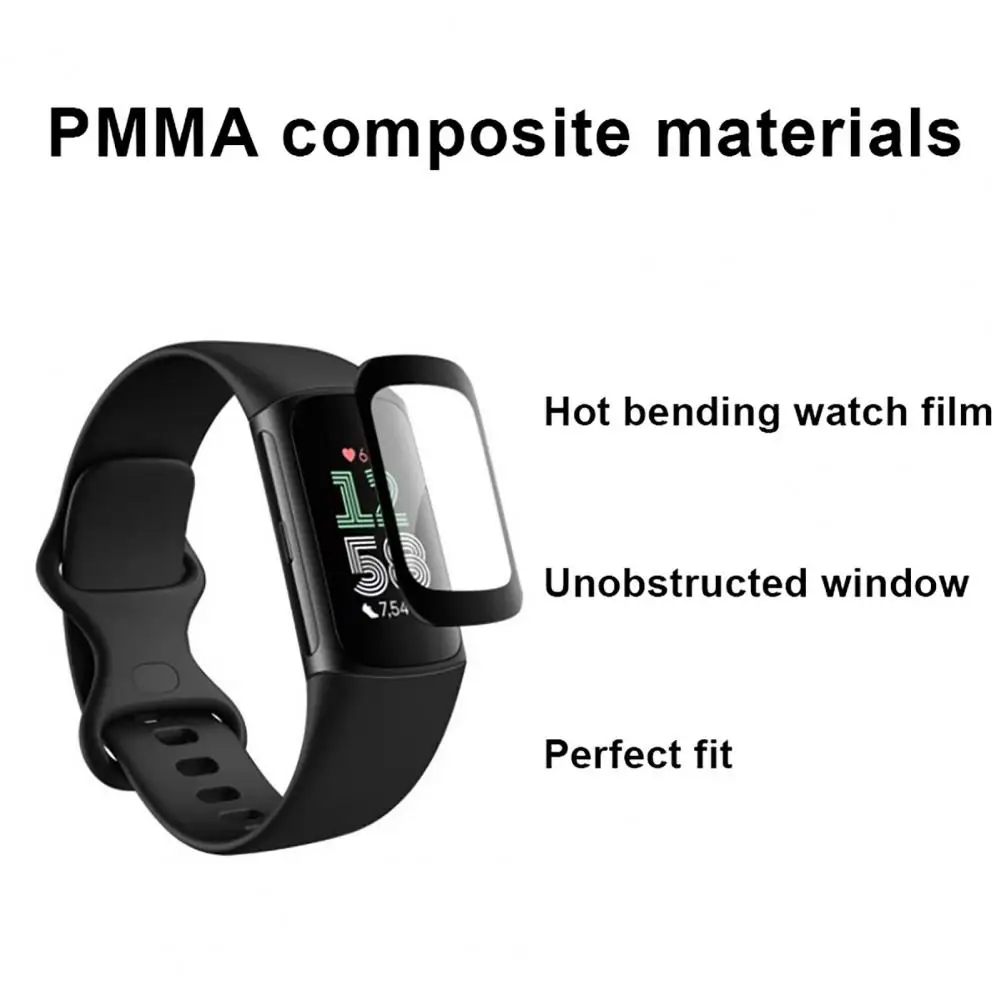 Replacement Screen Protector Durable Watch Screen Protector for Fitbit Charge6 Dust-proof Scratch-resistant for Hd-compatible