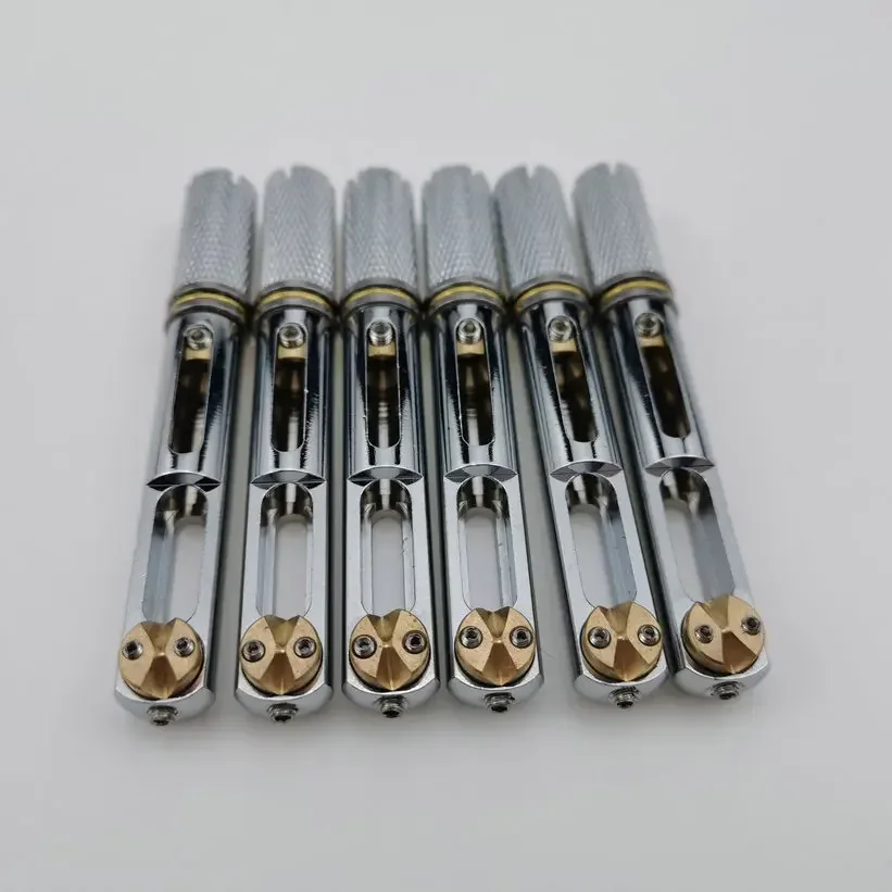 

Single Headless Guitar Bridge Fanned Fret Fixed Brass Fan Bridge for 6 String Electric Guitar