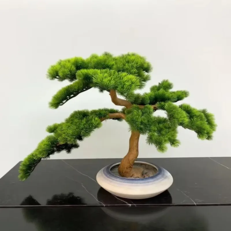 80cm Small Artificial Turquoise Tree Realistic Touch DIY Miniature Garden Low Maintenance Desk Artificial Plants