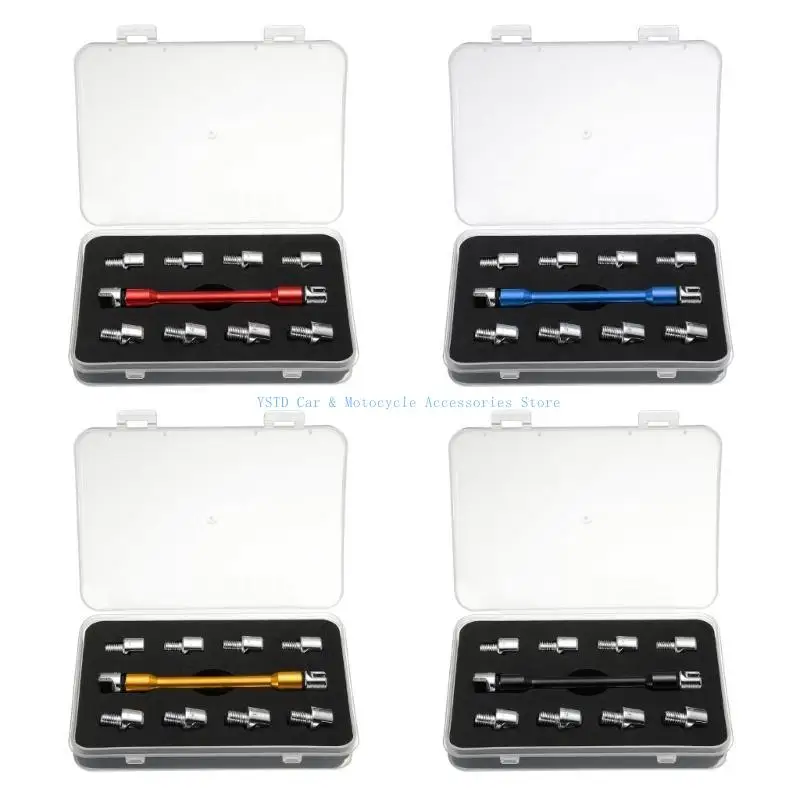 L5BC 10 Pieces Hardened Tips 5.0~6.8 Motorcycle Spoke Wrench Adjusting Spoke Tension