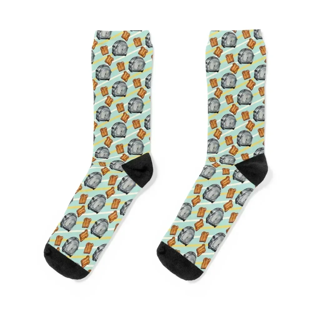 

Toaster Pattern Socks sheer football retro set Designer Man Socks Women's