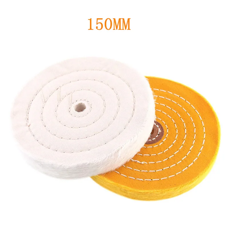 

6INCH 150MM Polishing Buffing Wheel Cotton Lint Cloth Gold Silver Jewelry Mirror Polishing Wheel Flannelette Abrasive Tools