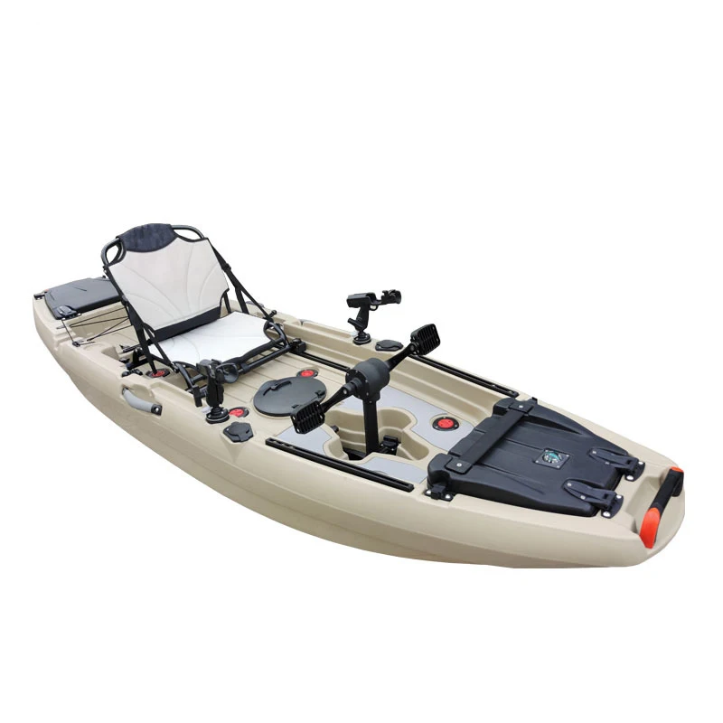 Pesca en Kayak de 9 pies para Ocean Lake River, 300 libras de capacidad, Material de casco de Kayak con Pedal de pescador LLDPE de un solo asiento