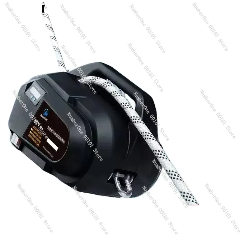 Electric Rope Climbing Machine Rechargeable Remote Control, Lithium Battery Hoist Crane for Aerial Work Exterior Wall
