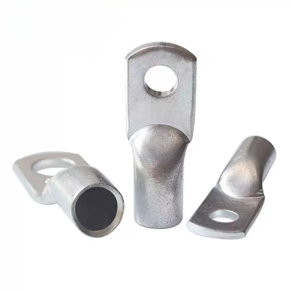 5Pcs JG Series Tinned Copper Cable Lug 14-2AWG 6/10/16/25mm2 Ring Crimp Terminal M6/M8/M10/M12 Solid Connector Power Cable Lug
