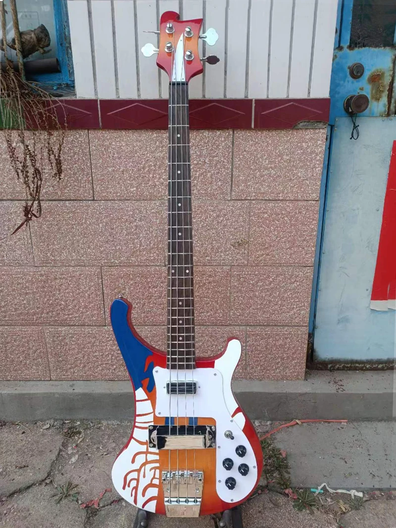 

4-струнная басовая электрическая гитара Rickenbacker 4003, модель flyoung, быстрая доставка