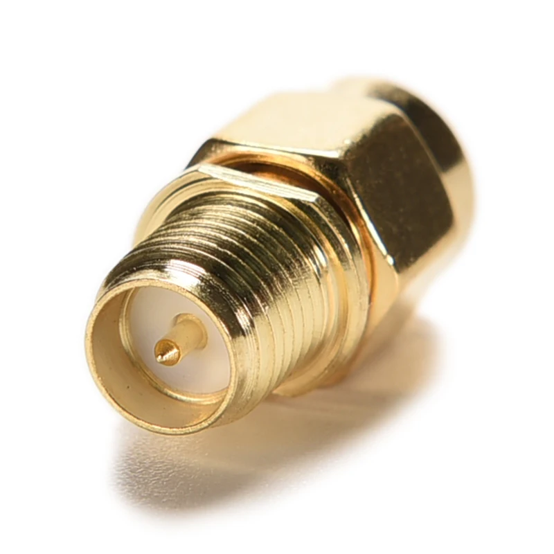 【1PC SMA Male Plug To RP-SMA Female Both Male Center Straight RF Connector Adapter】