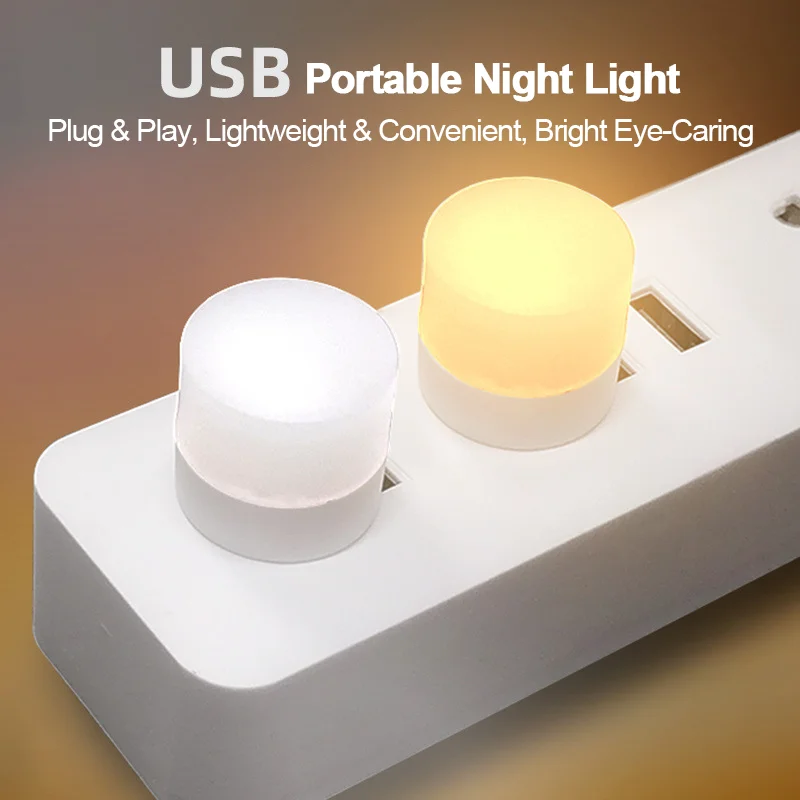 USB Powered Eye Protection Book Reading Lamp Portable Plug in Night Light for Computer Laptop Mobile Power Bank Study Bedroom