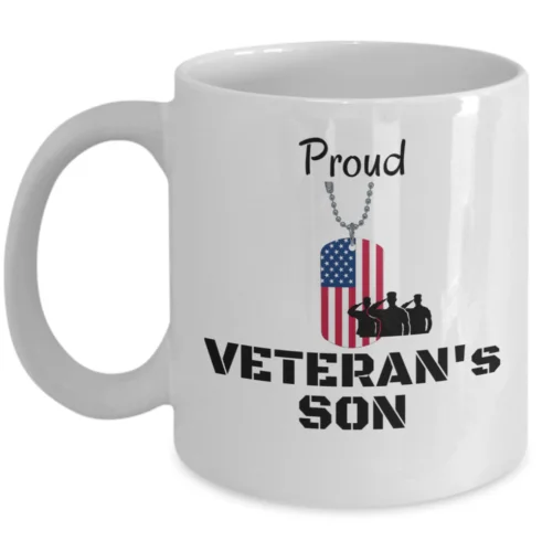 

Proud veteran's son - veteran DD 214 family Veterans day patriotic gift for son