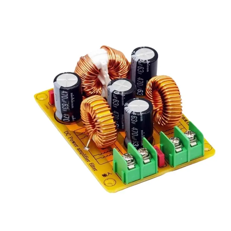 N34R-EMC Hifi For Amp Compatible DC LC EMI Filter Board Low Pass High Frequency Switching Power Supply Ripple Filter 4A