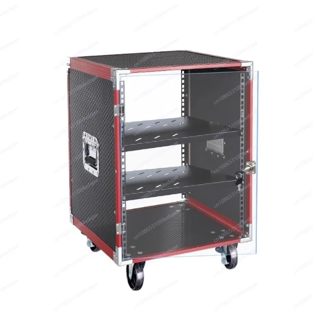 Heavy Duty 10U Touring Rack - All-in-One Mobile Cabinet for Amplifiers & Gear, Weather Resistant Flight Case