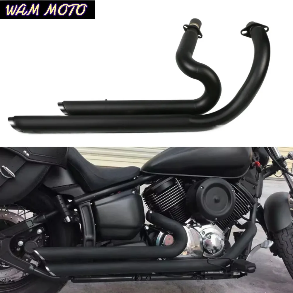 Motorcycle Exhaust Pipe With Muffler Removable Silencers For Honda Steed Shadow 400 600 VLX400 VLX600 VT400 C VT600C VT600