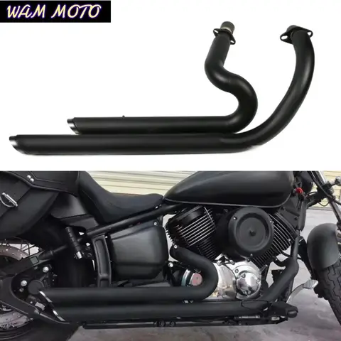 Motorcycle Exhaust Pipe With Muffler Removable Silencers For Honda Steed Shadow 400 600 VLX400 VLX600 VT400 C VT600C VT600