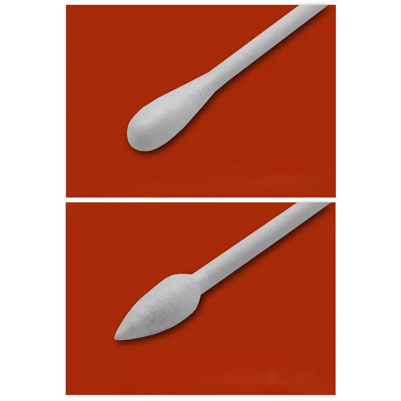 Ms077 100 peças ponta pontiaguda ponta redonda cotonetes de algodão de ponta dupla artesanato modelo ferramentas decalque linha de sangramento mais velho limpar