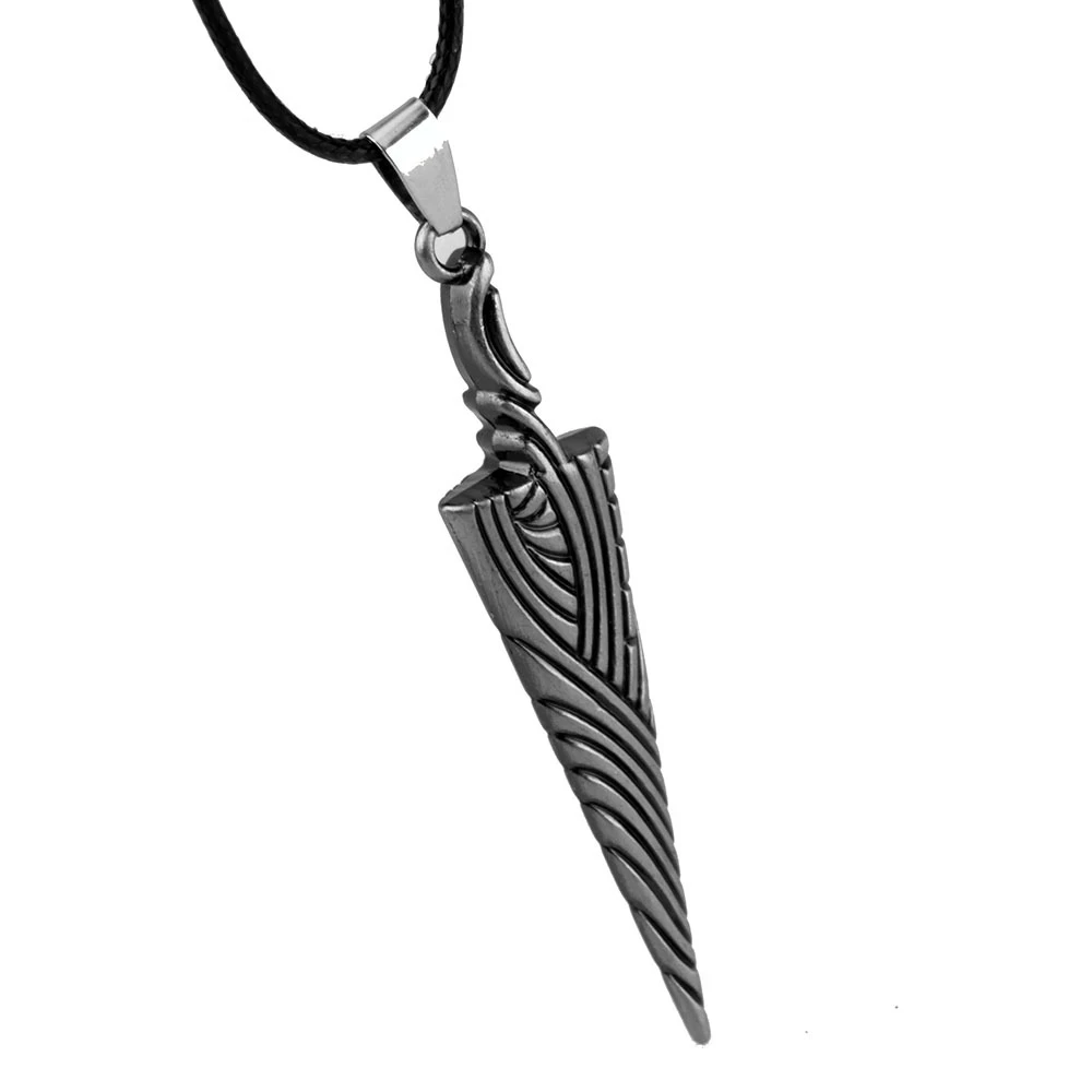 Game Hollow Knight Bone Nail Keychain Necklace Pure Nail Sword Metal Pendant Keyring Cosplay Jewelry Gifts