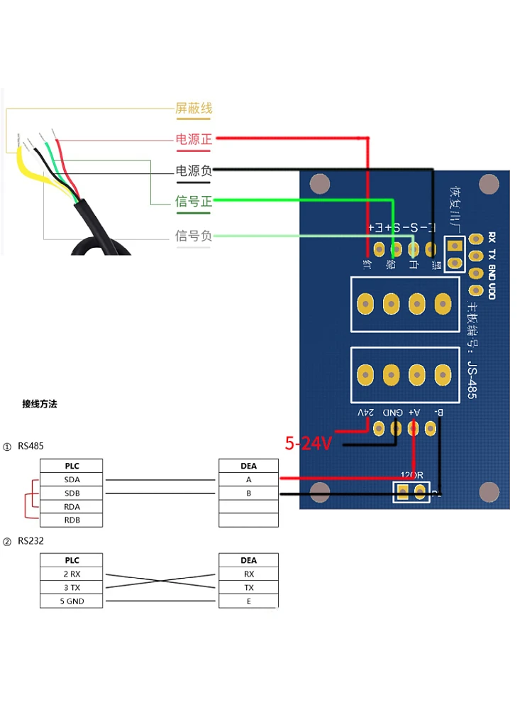 RS232 Weighing Acquisition Module Sensor Transmitter Weight Amplifier RS485 TTL Serial Communication RTU