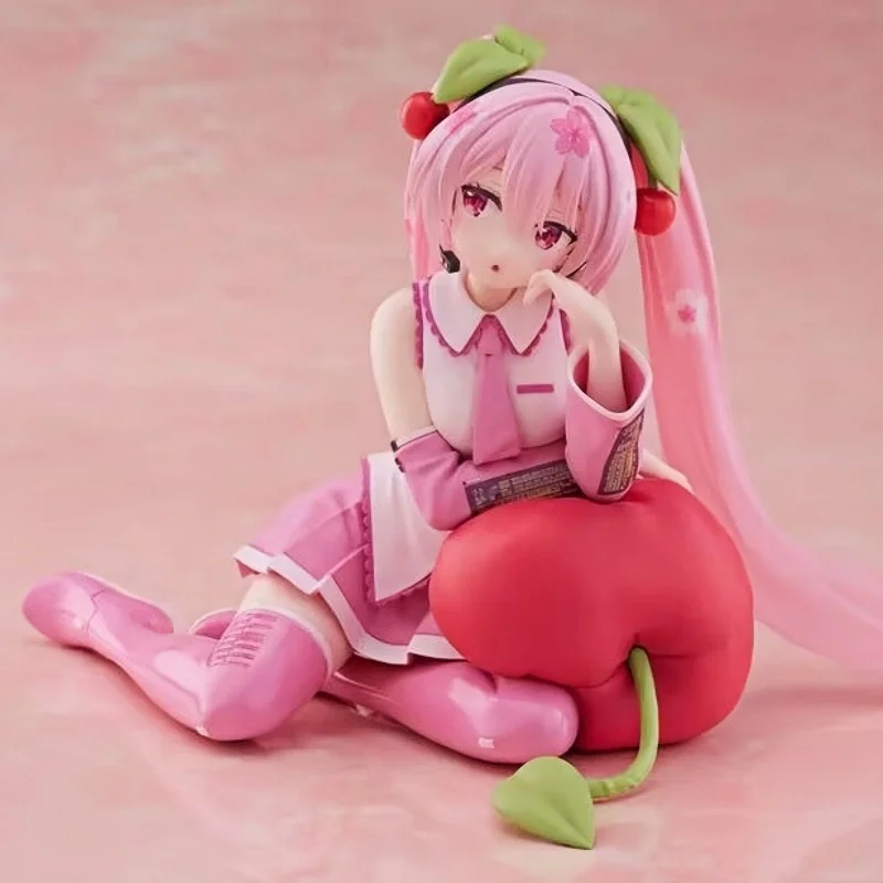 Original Taito Hatsune Miku Desktop Cute Sakura Hatsune Miku Sakura Future Cherry Pillow Scenic  Birthday Gift Figure Model Toy view 4
