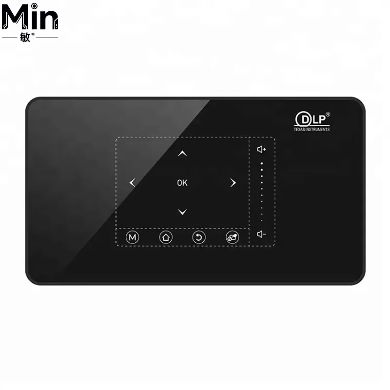 Mini Portable High Lumens 4K Supported DLP Projector 2G RAM Built in Pocket Projector for Home Outdoor