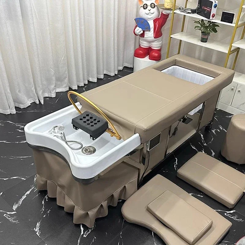 

Усовершенствованный резервуар для воды, стул для шампуня, парикмахерский салон, роскошная портативная насадка для душа, стул для шампуня, фумигация, мебель для салона