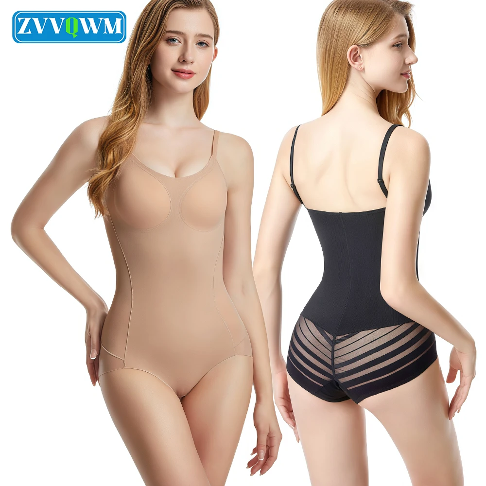 Seamless Shapewear Bodysuit for Women, Tummy Control Waist Trainer,Butt Lifter Full Body Shaper Thong Brief Underwear Daily Wear