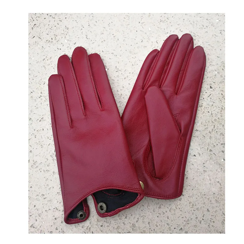 2024 Half Palm Glove Driving Fashion Genuine Real Goat Leather Gloves Women Fashion Mittens Real Leather G595