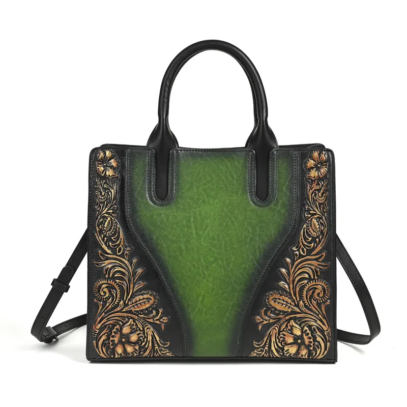 

2026 new genuine leather bag luxury handbag casual crossbody bag retro embossed large capacity shoulder bag high-quality bag