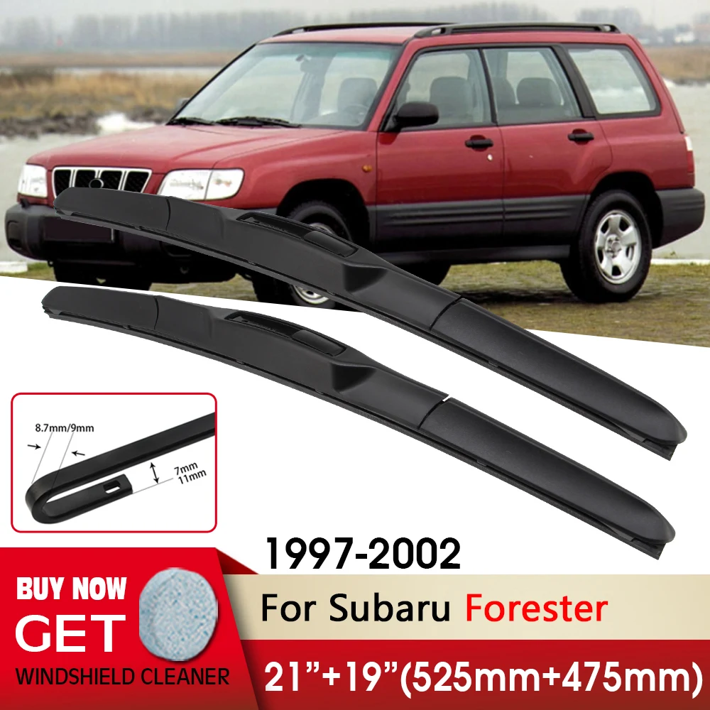 

Car Wiper RHD LHD Front Wiper Blades 21"+19" For Subaru Forester 1997-2002 Fit U Hook Arm Windshield Windscreen Front Window