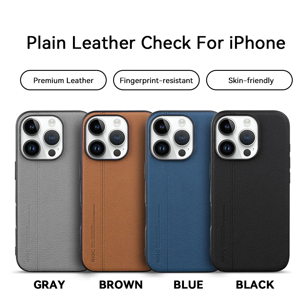 New Leather Case For iPhone 17 Pro Max 16 Pro Max Drop Protect Skin-friendly Fingerprint-resistant Back Cover For iPhone 17 Air