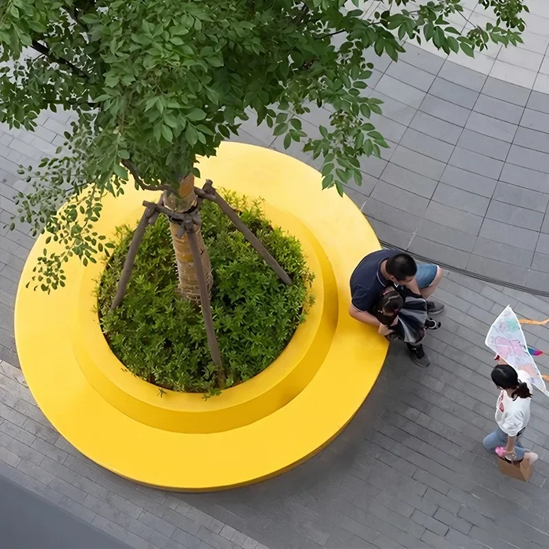 FRP tree pool stool, special-shaped outdoor landscape FRP seat