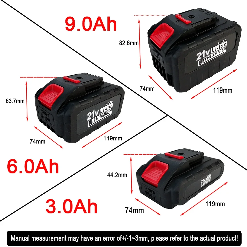 21V 3000/6000/9000mAh Lithium Battery,for Worx Electric Power Tool Pruning Saw Drill Percussion WA3551 WA3553 WA3641 WG629E