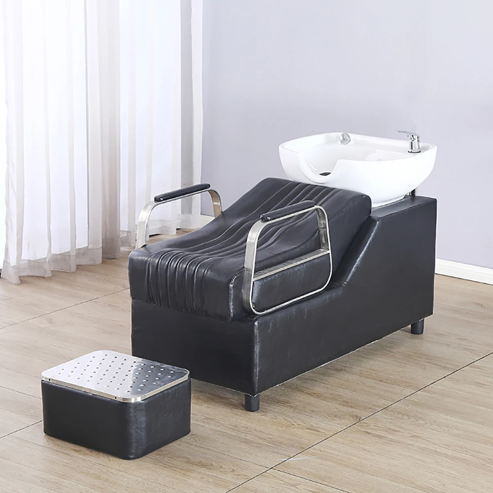 Aesthetic Thai Shampoo Bed Simple Luxury Unique Massage Shampoo Recliner Ergonomic Delicacy Cadeira De Barbearia Salon Furniture