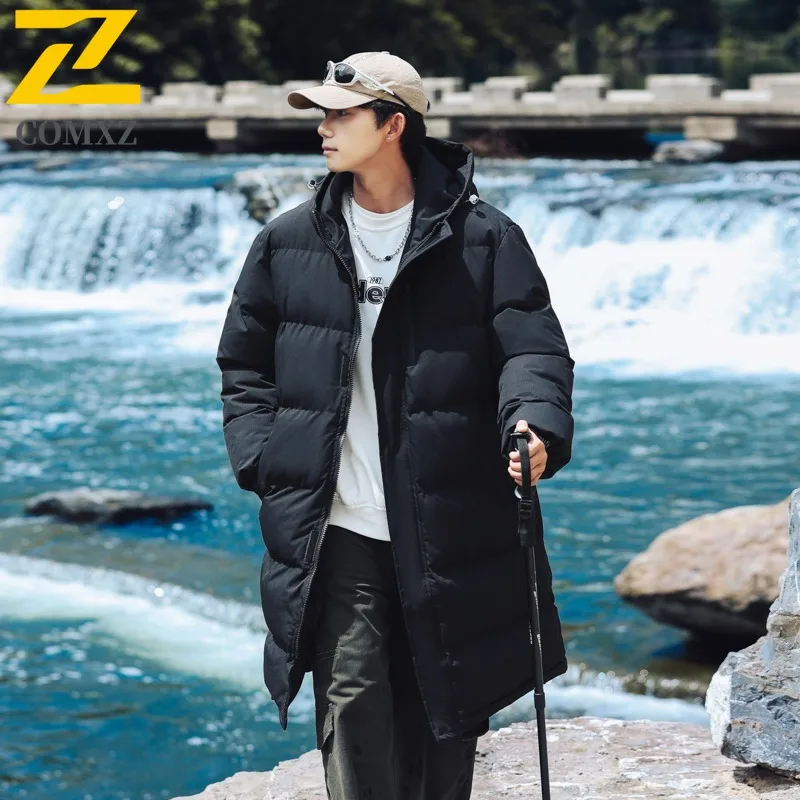 COMXZ الراقية معطف الحشو يندبروف بلون الأعمال مأدبة الغولف الفاخرة الحشو 2025 السفر وسيم الرجال الشتاء سترة