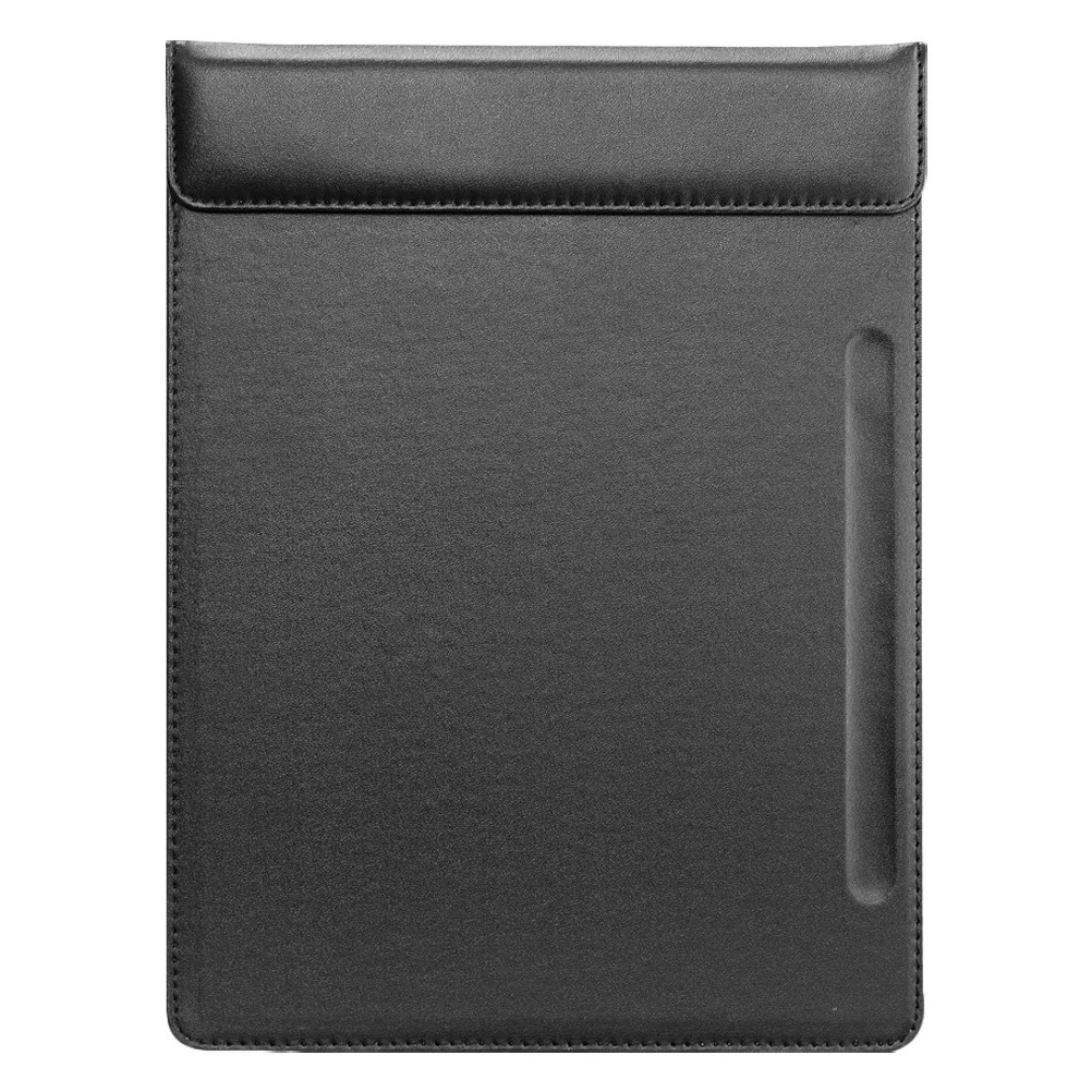 

Magnetic Suction Clipboard Compact Black Clipboard PU Pen Holder Multi- Writing Board File Folder Portable