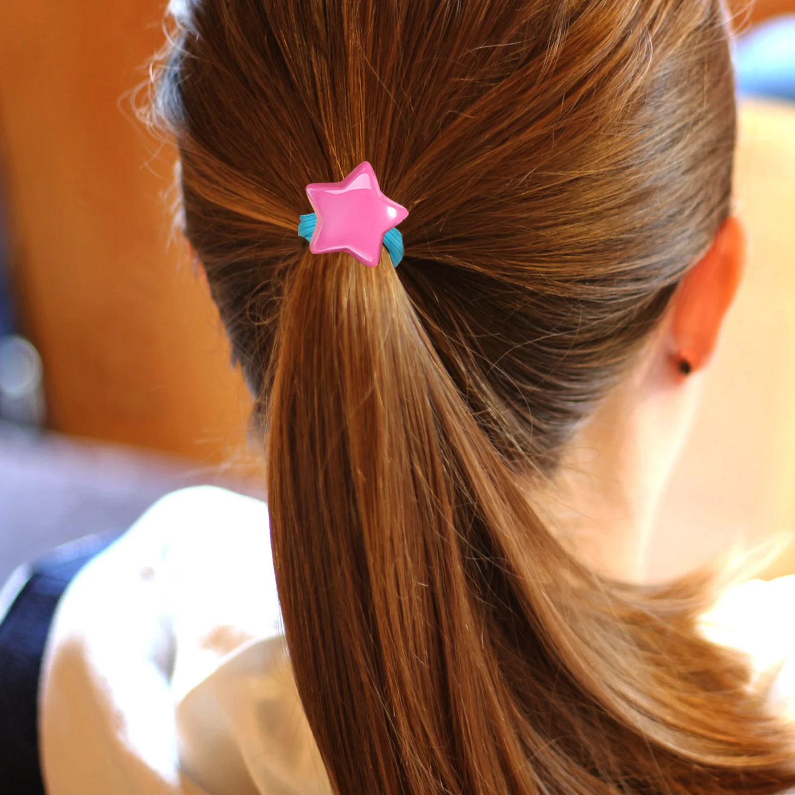 

14pcs Hair Ties for Girls No Damage Colorful Elastic Bands Non Slip Ponytail Holders Star Hair Accessories Colored Rubber
