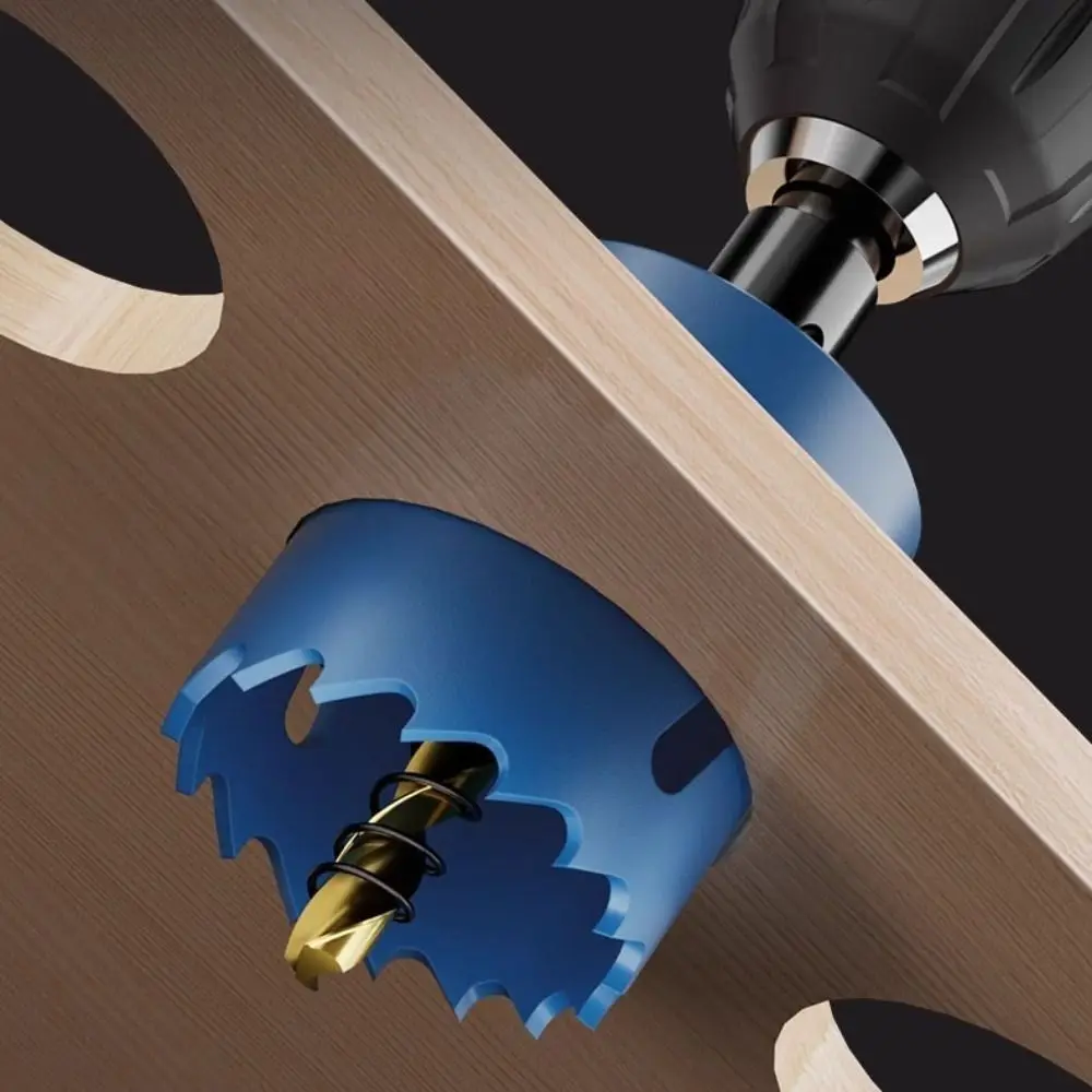 

50-65mm Hole Saw Drill Bit HSS Steel No Slipping Wood Drilling Crown Wear Resistant Easy Chip Removal Bimetal Hole Opener