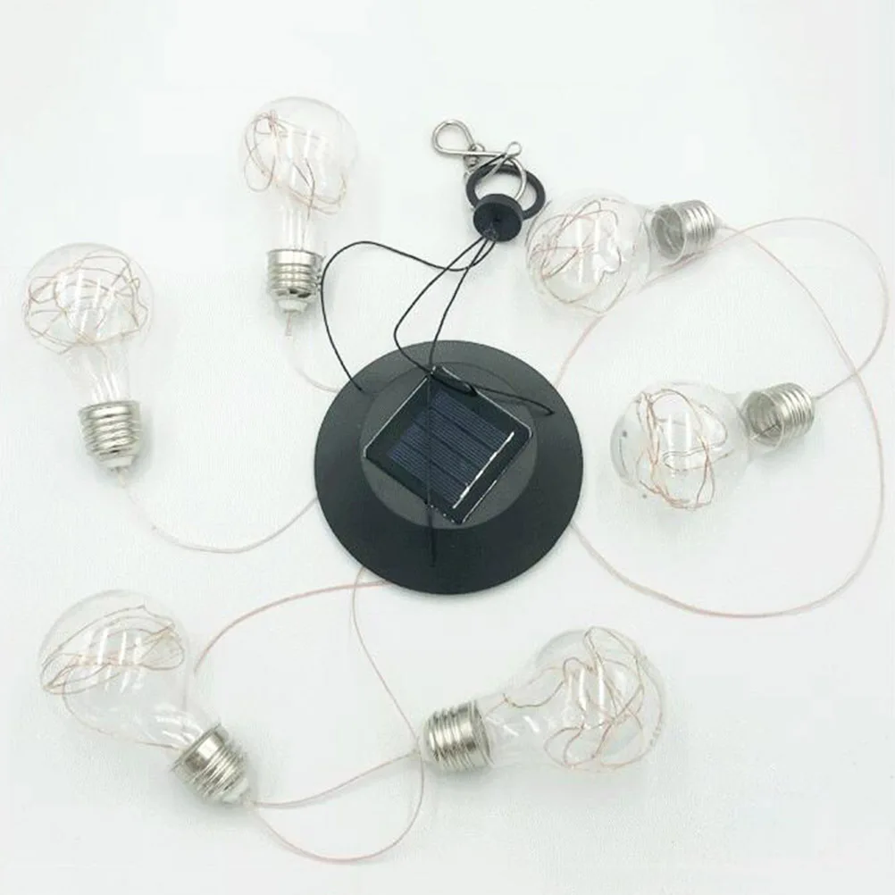 

6 LED Solar Powered Wind Chime Light Bulb Outdoor Hanging Lamp for Garden Courtyard Trees Living Room Bedroom Decoration