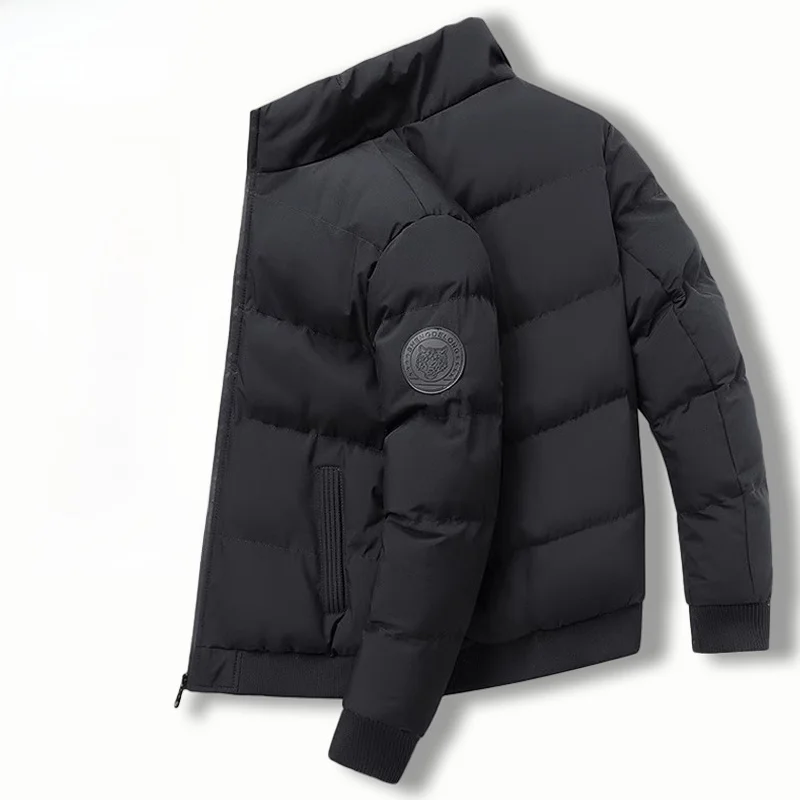 

Men's Thiened Warmth down Cotton Jaet Winter Faion Ci Casual Bread Sle Coat Zipper Decoration Loose Fit Polyester F...