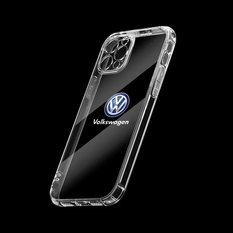 Clear Phone Case for IPhone 11 12 13 14 Pro Max XR X XS SE 7 8 Plus For Volkswagen B6 B7 B5 Golf Polo Tiguan Passat EOS Scirocco