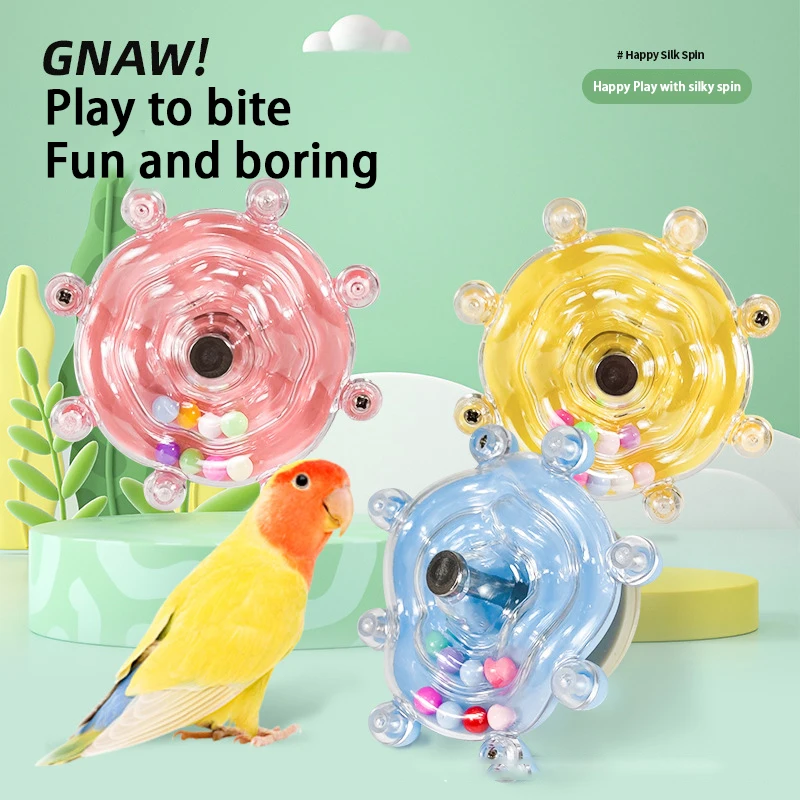 Bird Parrot Interactive Toy Bird Turntable Hang Toys Sounding Ball Toys Ferris Wheel Toy Bird Cage Accessories Pet Supplies