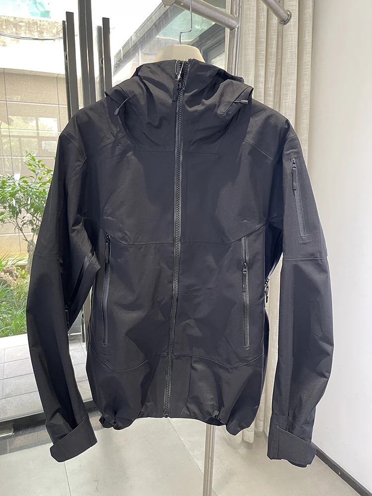 

Водонепроницаемая дышащая тканевая куртка-хардшелл на молнии для мужчин, весенне-осенняя городская нейлоновая куртка