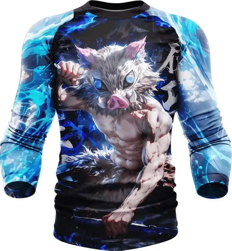 

Быстросохнущая ткань с 3D-печатью Demon Hunter для мужчин и женщин, взрослых и детей, майка с длинными рукавами и короткими рукавами