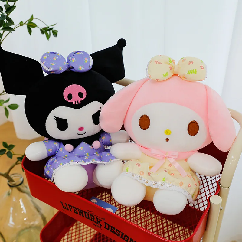 35cm neue Sanrio Plüsch ausgestopfte Puppe niedliche Melodie Plüsch tier Kinder weiches Kissen Geschenk für Mädchen Geburtstag Kawaii Raum dekoration